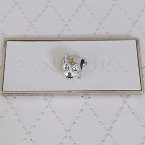 Pandora Two-tone Frog Prince Charm Dangle S925 Sterling Silver Bracelet Pendant